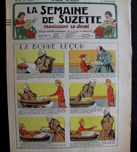 La Semaine de Suzette 32e année n°8 (23/01/1936)  – Manon Iessel – Jacqueline Duché