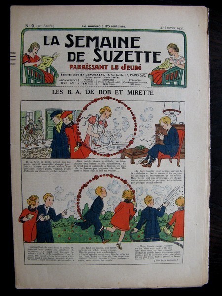 La Semaine de Suzette 32e année n°9 (30/01/1936) - Les B.A. de Bob et Mirette