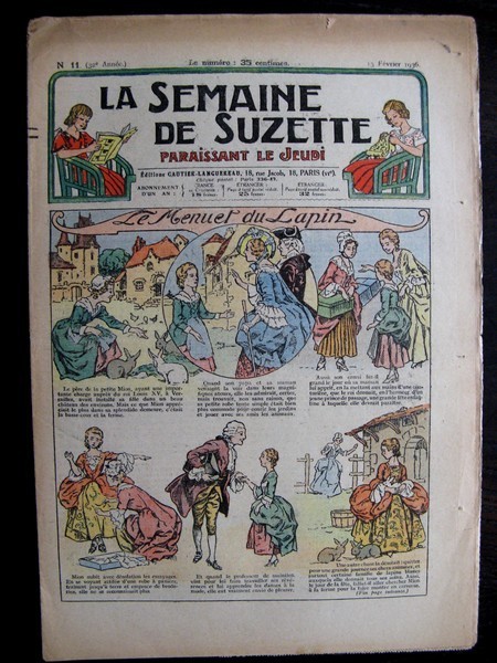 La Semaine de Suzette 32e année n°11 (13/02/1936) - Le menuet du lapin