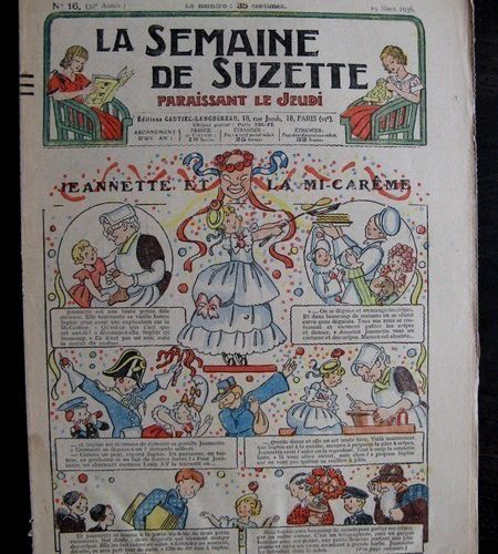 La Semaine de Suzette 32e année n°16 (19/03/1936) – Jeannette et le mi-carême