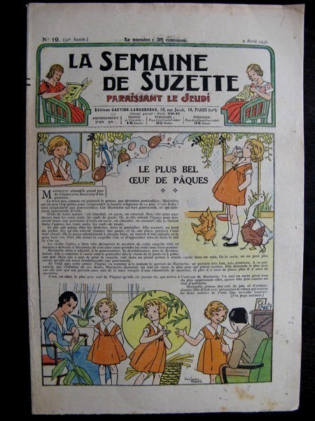 La Semaine de Suzette 32e année n°19 (9/04/1936) - Le plus bel œuf de Pâques
