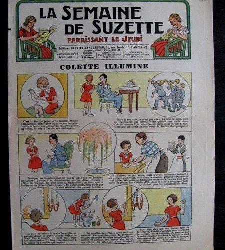 La Semaine de Suzette 32e année n°22 (30/04/1936) – Colette illumine