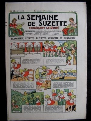 La Semaine de Suzette 32e année n°25 (21/05/1936) – Blanchette Rosette Bleuette Cerisette et Orangette