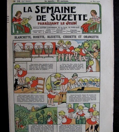 La Semaine de Suzette 32e année n°25 (21/05/1936) – Blanchette Rosette Bleuette Cerisette et Orangette