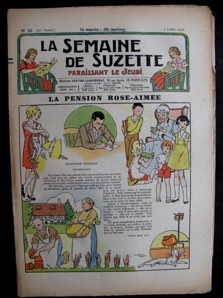 La Semaine de Suzette 32e année n°31 (2/07/1936) - La pension Rose-Aimée