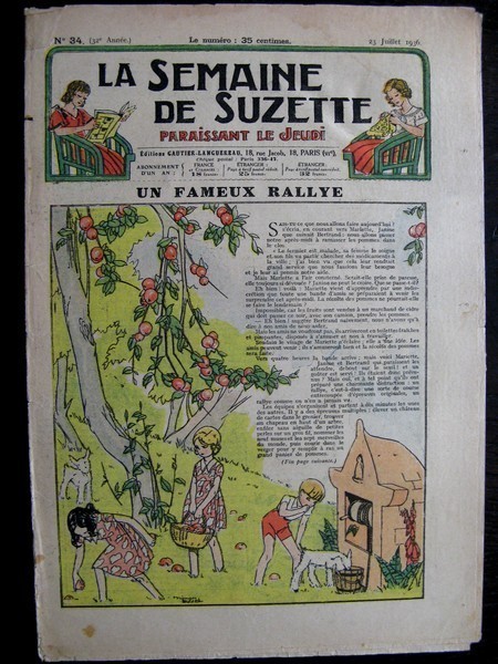 La Semaine de Suzette 32e année n°34 (23/07/1936) - Un fameux rallye