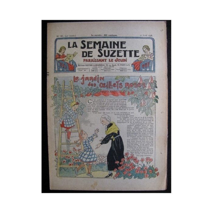 La Semaine de Suzette 34e année n°21 (1938) - Le jardin des œillets de roses (Bleuette)