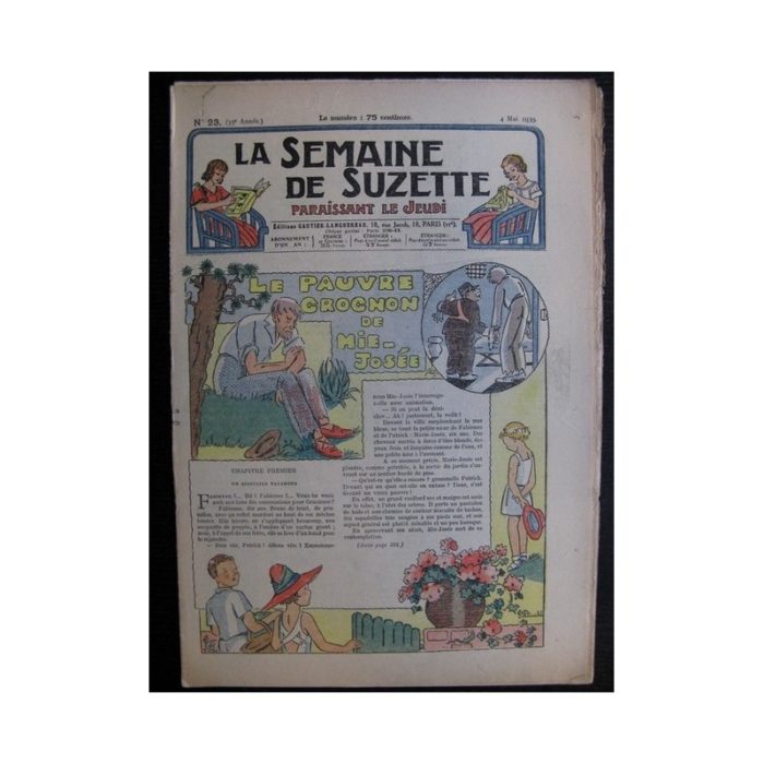 La Semaine de Suzette 35e année n°23 (1939) - Le pauvre grognon de mi-Josée (Bleuette)
