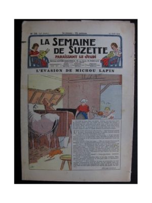 La Semaine de Suzette 35e année n°38 (1939) – L’évasion de Michou Lapin
