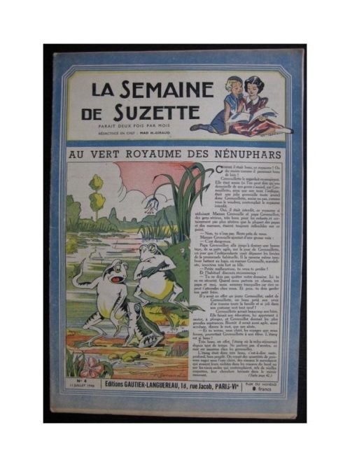 La Semaine de Suzette 37e année n°4 (1946) Au vert royaume des nénuphares