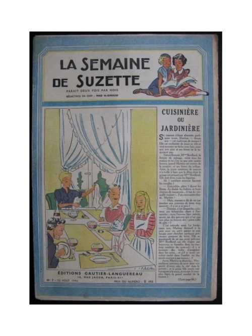 La Semaine de Suzette 37e année n°7 (1946) Cuisinière ou jardinière