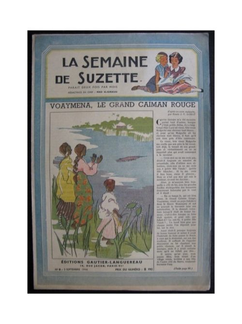 La Semaine de Suzette 37e année n°8 (1946) Voaymena le grand caïman rouge (Bleuette)