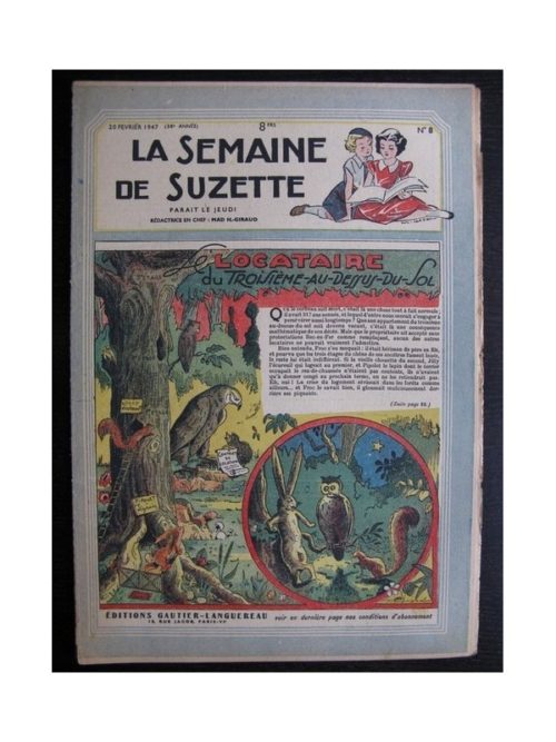La Semaine de Suzette 38e année n°8 (1947) Le locataire du troisième au dessus du sol (Bleuette)