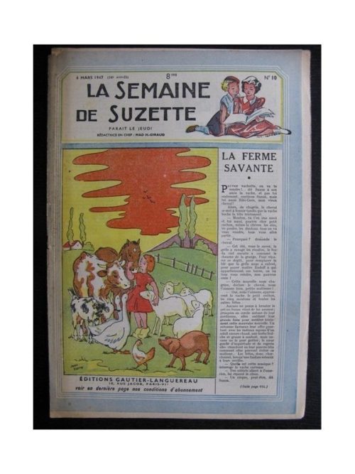 La Semaine de Suzette 38e année n°10 (1947) La ferme savante