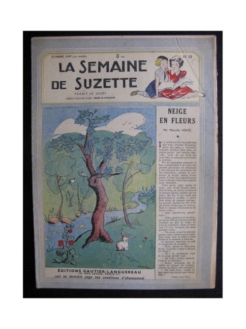 La Semaine de Suzette 38e année n°13 (1947) Neige en fleurs