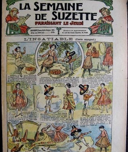La semaine de Suzette 14e année n°11 (1918) L’insatiable (conte espagnol) Bleuette Bambina