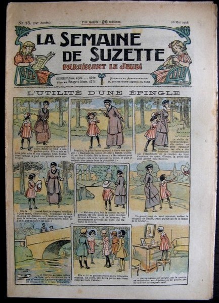 La Semaine de Suzette 14e année n°15 (1918) - L'utilité d'une épingle (Bleuette)