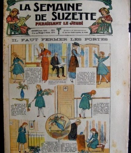 La Semaine de Suzette 14e année n°23 (1918) – Il faut fermer les portes (Bleuette)