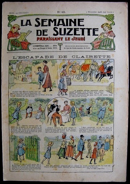 La Semaine de Suzette 14e année n°40 (1918) - L'escapade de Clairette (Bleuette)