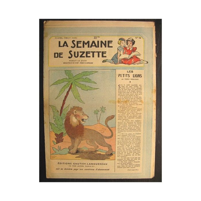 La semaine de Suzette 39e année n°16 (1948) Les petits lions (Bleuette)