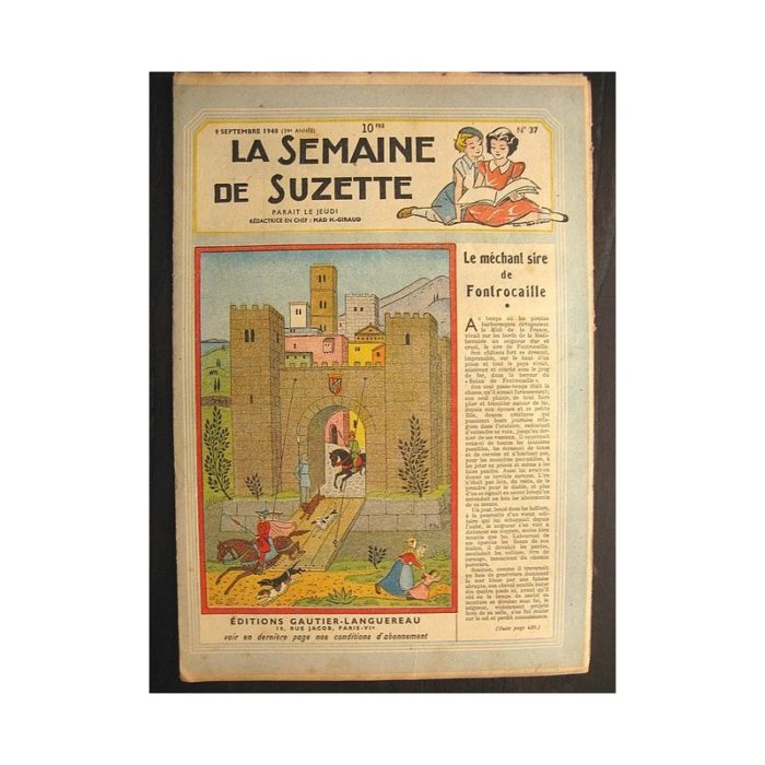 La semaine de Suzette 39e année n°37 (1948) Le méchant Sire de Fontrocaille