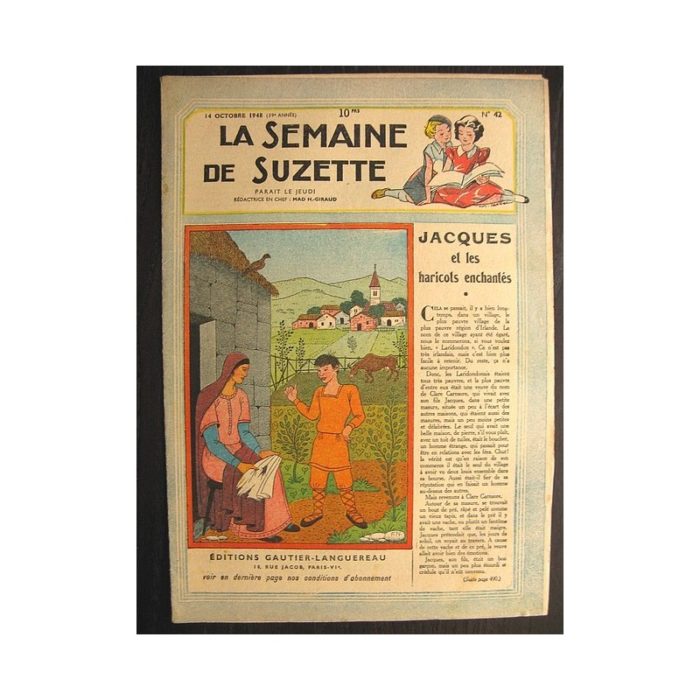 La semaine de Suzette 39e année n°42 (1948) Jacques et les haricots enchantés (Bleuette)