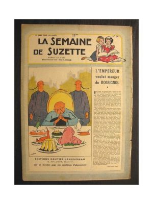 La semaine de Suzette 40e année n°20 (1949) L’empereur voulut manger du rossignol (Bleuette)