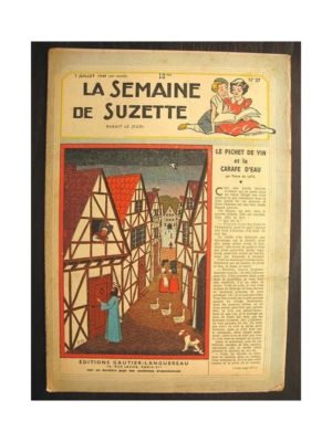 La semaine de Suzette 40e année n°27 (1949) Le pichet de vin et la carafe d’eau (Bleuette)