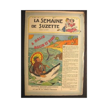 La semaine de Suzette 40e année n°34 (1949) A malin malin et demi (Bleuette)