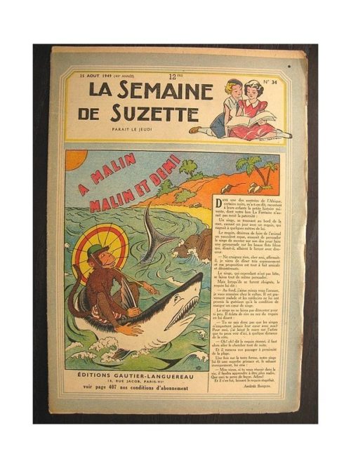 La semaine de Suzette 40e année n°34 (1949) A malin malin et demi (Bleuette)