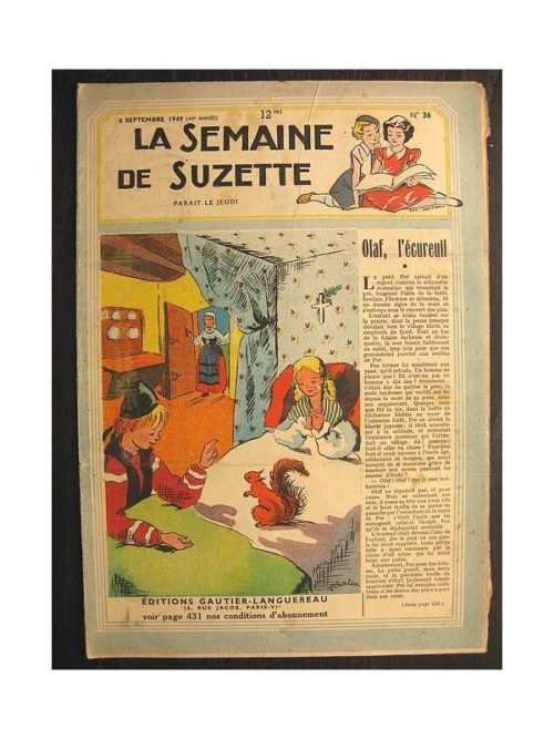 La semaine de Suzette 40e année n°36 (1949) Olaf l’écureuil