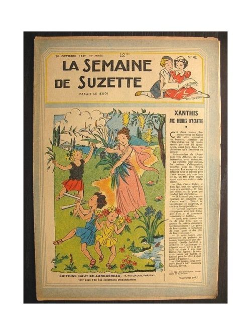 La semaine de Suzette 40e année n°42 (1949) Xanthis aux feuilles d’acanthe (Bleuette)