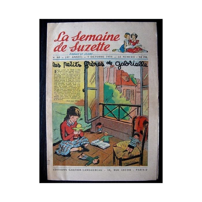 LA SEMAINE DE SUZETTE 41e ANNEE (1950) n°40 Les petits frères de Gabrielle (Bleuette)