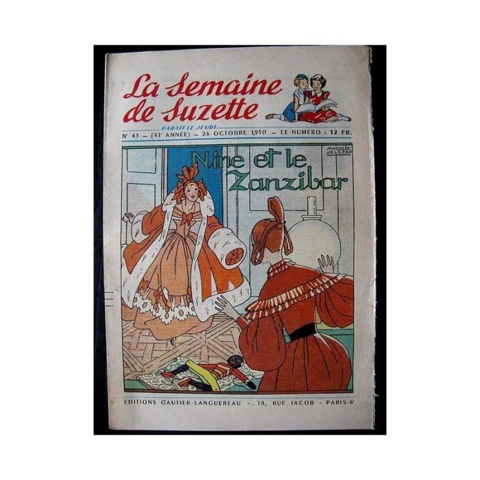 LA SEMAINE DE SUZETTE 41e ANNEE (1950) n°43 Nine et le Zanzibar (Bleuette)