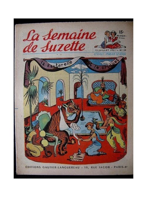 LA SEMAINE DE SUZETTE 42e ANNEE (1951) n°28 La sauterelle et le criquet (Bleuette)