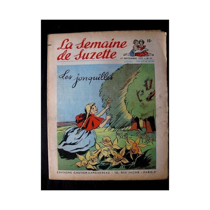 LA SEMAINE DE SUZETTE 42e ANNEE (1951) n°39 Les jonquilles