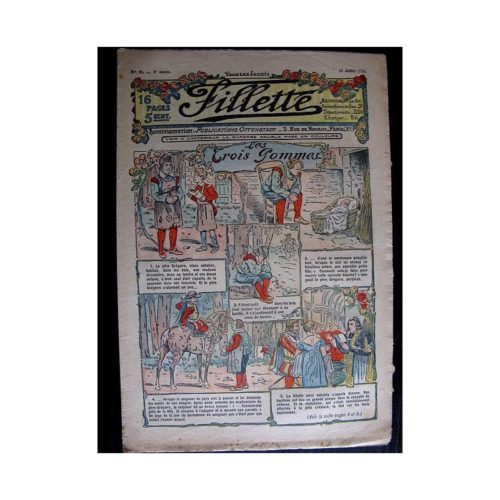 FILLETTE (SPE) 1911 N°91 LES TROIS POMMES (Poupée Fillette – Couche culotte)