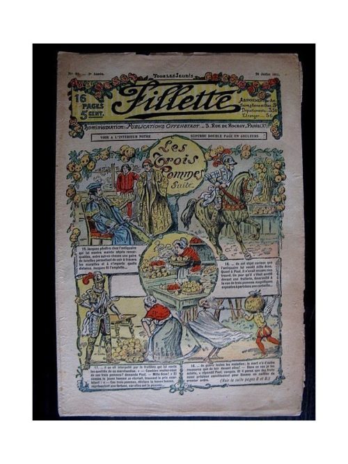 FILLETTE (SPE) 1911 N°92 LES TROIS POMMES (Poupée Fillette – Jackson)