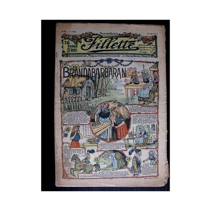 FILLETTE N°98 (31 août 1911) BRANDABARBARAN (Poupée Fillette)