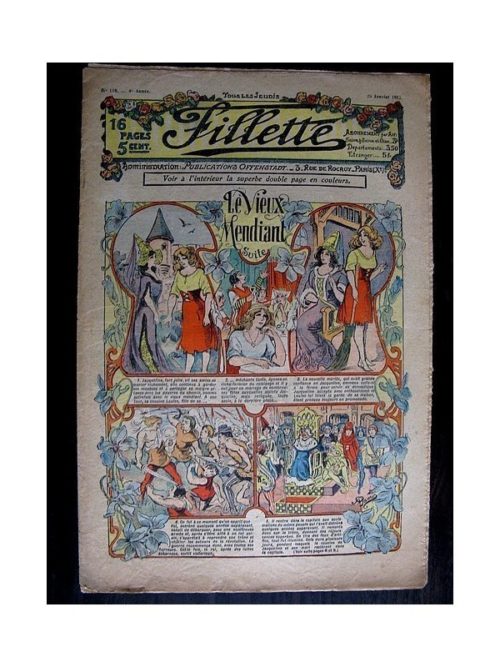 FILLETTE (SPE) 1912 N°119 LE VIEUX MENDIANT (Parure de fourure – Manchon)