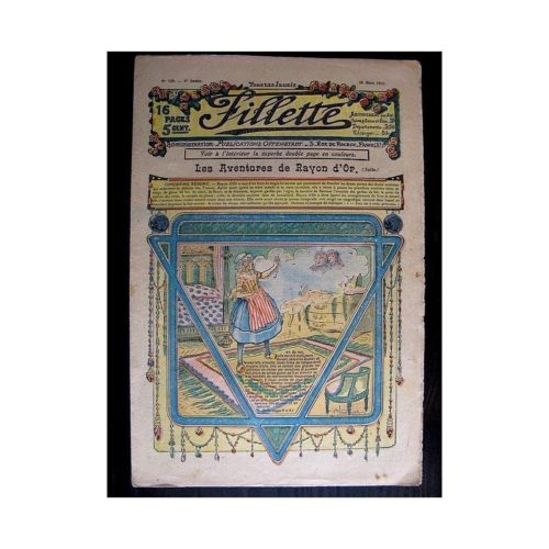 FILLETTE (SPE) 1912 N°128 LES AVENTURES DE RAYON D’OR Pouppée Fillette – Robe Mona Lisa)