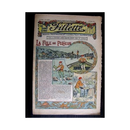 FILLETTE N°228 (12 juin 1913) LA FILLE DU PECHEUR