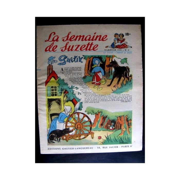 La Semaine de Suzette n°6 (10 janvier 1952) GUITIK / LE MENESTREL