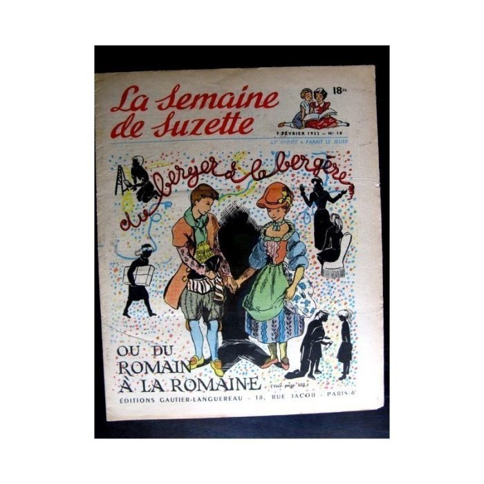 La Semaine de Suzette n°10 (7 février 1952) DU BERGER A LA BERGERE / COQUIN LE PETIT COCKER