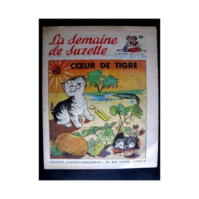 La Semaine de Suzette n°12 (21 février 1952) COEUR DE TIGRE / COQUIN LE PETIT COCKER