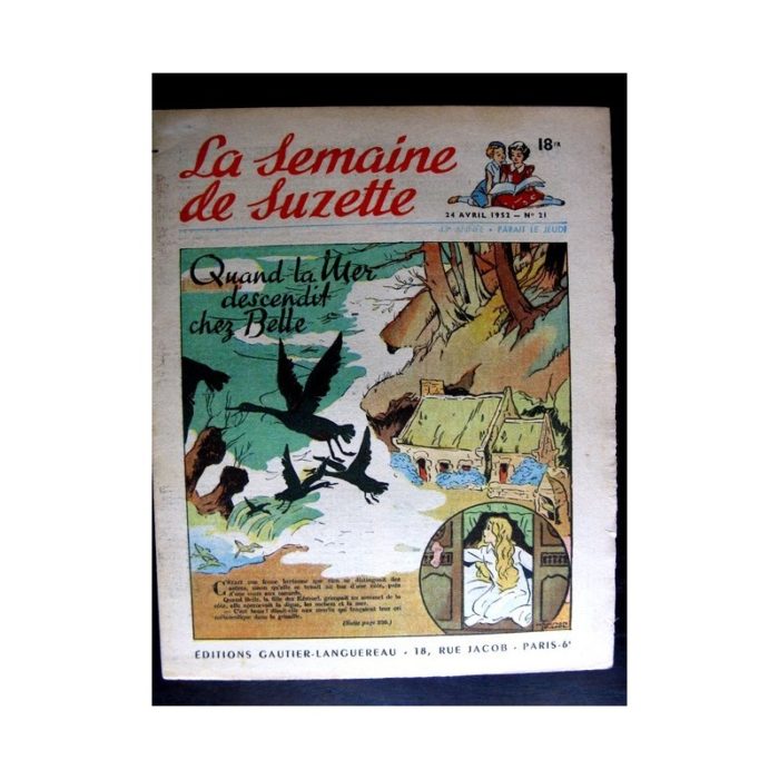 La Semaine de Suzette n°21 (24 avril 1952) LA MER DESCENDIT CHEZ BELLE / COQUIN LE PETIT COCKER