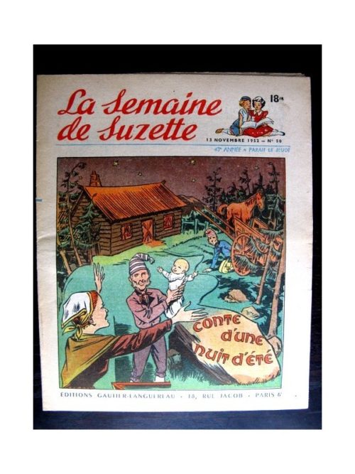 La Semaine de Suzette n°50 (13 novembre1952) CONTE D’UNE NUIT D’ETE / GUERRE CHEZ LES CHAMPIGNONS