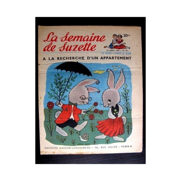 La Semaine de Suzette n°39 (27 août1953) LA RECHERCHE D'UN APPARTEMENT (Pierre Sels)