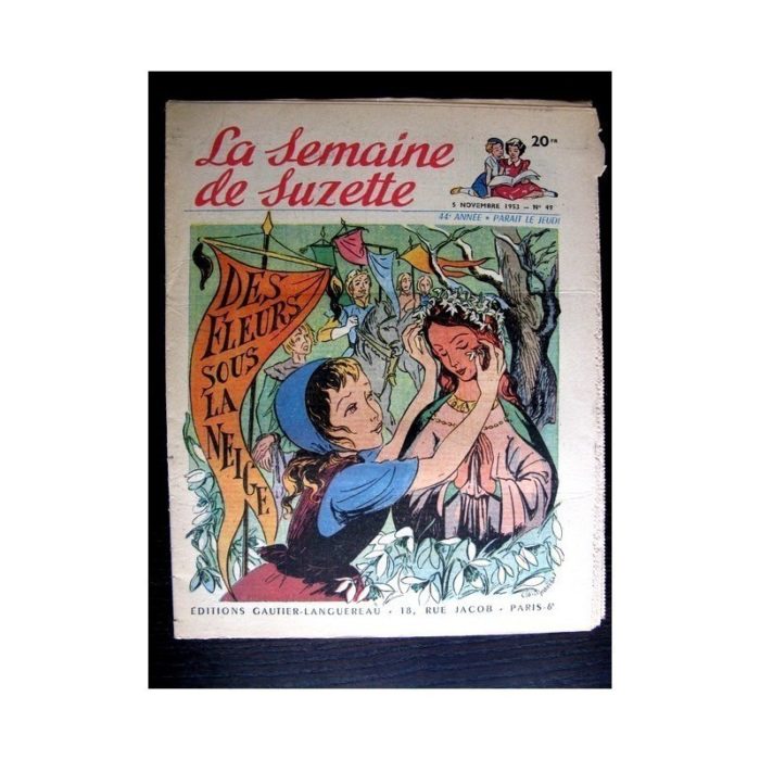 La Semaine de Suzette n°49 (5 novembre 1953) DES FLEURS SOUS LA NEIGE (Claire Marchal)