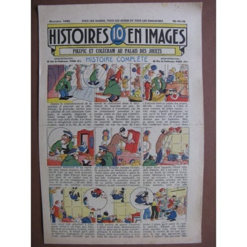 LES HISTOIRES EN IMAGES n°1480 – PIKEPIC ET COLEGRAM AU PAYS DES JOUETS (ouistiti, perruche)